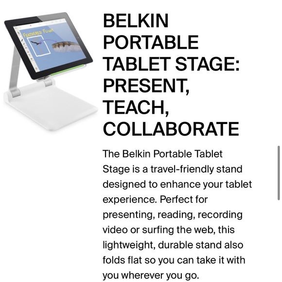 NWT Belkin Portable Presenter Tablet Stand - Picture 5 of 9